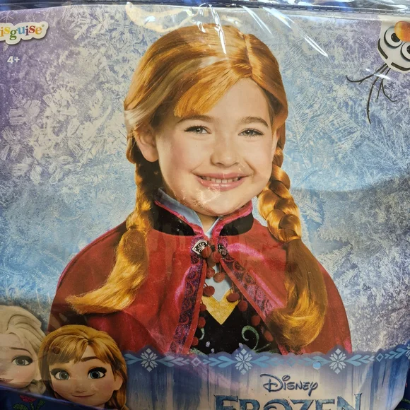 Disney Anna Size S (4 To 6 Year Old) Girls' Costume with Cape And Wig Set - Picture 10 of 11